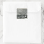 Die Stadt von Genua Quadratischer Aufkleber (Tasche)