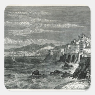 Die Stadt von Genua Quadratischer Aufkleber
