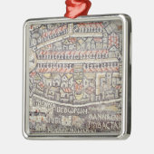 Die Stadt von Jerusalem und von Umgebung Silbernes Ornament (Links)