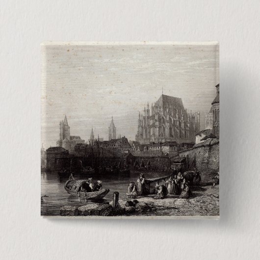 Die Stadt von Köln, graviert von M.J. Sterling Button (Vorderseite)