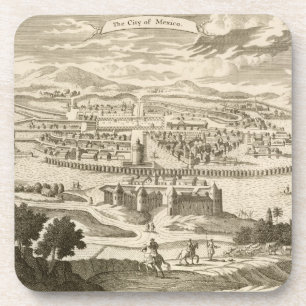Die Stadt von Mexiko, 1723 (Stich) Untersetzer