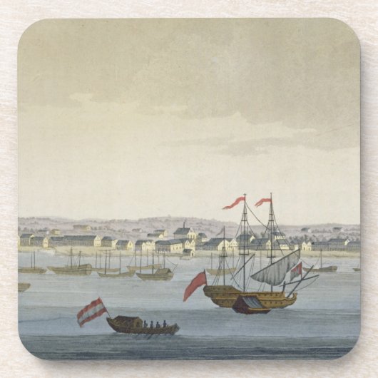 Die Stadt von Paramaribo (Farbstich) Untersetzer (Vorderseite)