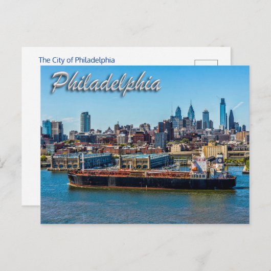 Die Stadt von Philadelphia Postkarte (Vorne/Hinten)