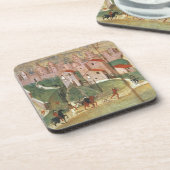 Die Stadt von Prato (Fresko) Untersetzer (Linke Seite)