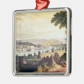 Die Stadt von Washington über von der Marine Silbernes Ornament (Links)