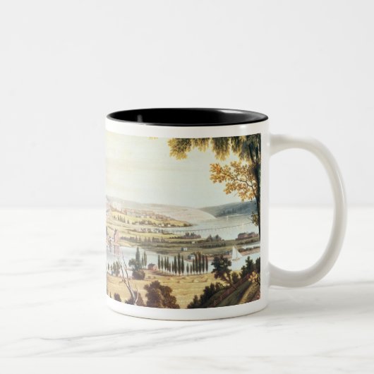 Die Stadt von Washington über von der Marine Zweifarbige Tasse (Rechts)