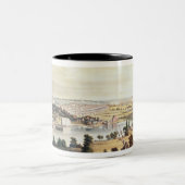 Die Stadt von Washington über von der Marine Zweifarbige Tasse (Mittel)