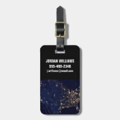 Die Stadtbeleuchtung der Staaten nachts. Gepäckanhänger (Vorderseite vertikal)