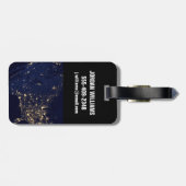 Die Stadtbeleuchtung der Staaten nachts. Gepäckanhänger (Rückseite horizontal)