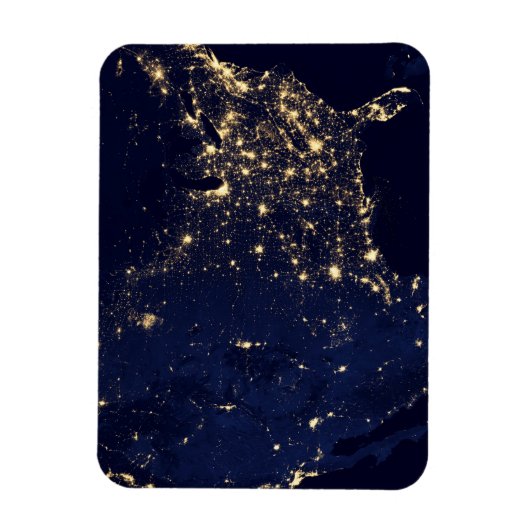 Die Stadtbeleuchtung der Staaten nachts. Magnet (Vertikal)