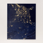 Die Stadtbeleuchtung der Staaten nachts. Puzzle (Vertikal)