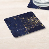 Die Stadtbeleuchtung der Staaten nachts. Rechteckiger Pappuntersetzer (angewinkelt)