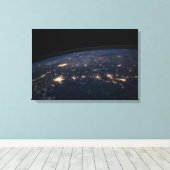 Die Stadtbeleuchtung der südlichen Staaten. Leinwanddruck (Insitu (Holzboden))