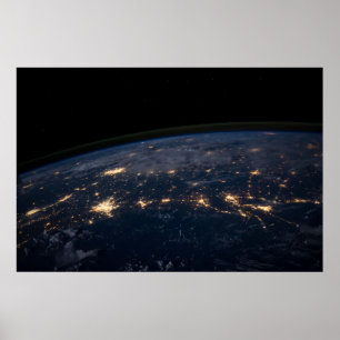 Die Stadtbeleuchtung der südlichen Staaten. Poster