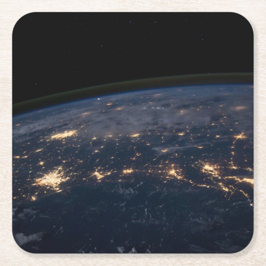 Die Stadtbeleuchtung der südlichen Staaten. Rechteckiger Pappuntersetzer (Vorderseite)