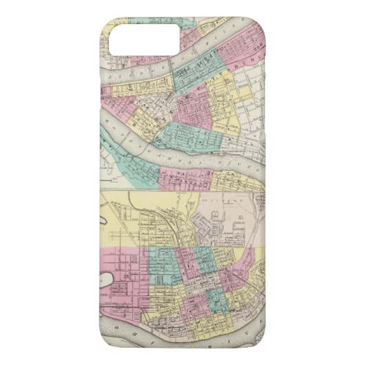 Die Städte von Pittsburgh Allegheny Cincinnati Case-Mate iPhone Hülle (Rückseite)