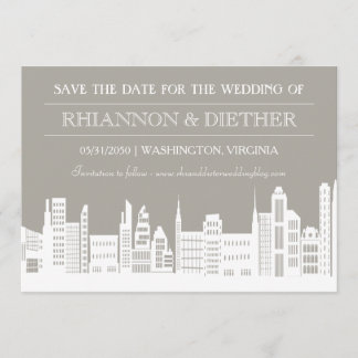 Die städtische Stadt rettet die Daten Save The Date