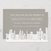 Die städtische Stadt rettet die Daten Save The Date (Vorne/Hinten)