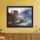 Die Stadtmauer von Haarlem im Winter Leinwanddruck (Insitu (Wohnzimmer))