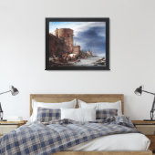 Die Stadtmauer von Haarlem im Winter Leinwanddruck (Insitu (Schlafzimmer))