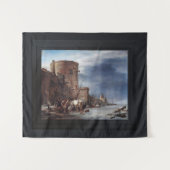 Die Stadtmauer von Haarlem im Winter Wandteppich (Vorderseite (Horizontal))