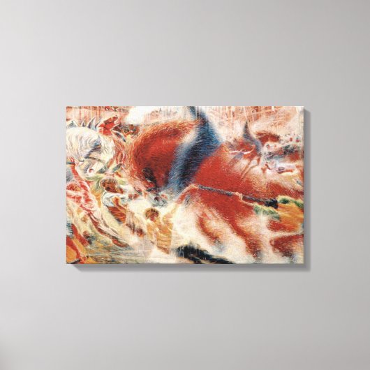 Die Stadtrundgänge (von Umberto Boccioni) Leinwanddruck (Vorderseite)