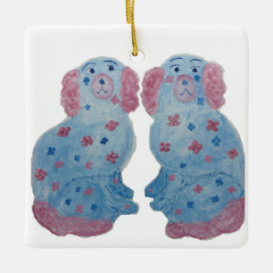 Die Staffordshire Hunde Keramikornament