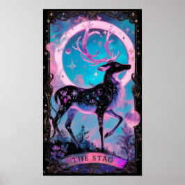 Die Stag-Tarot-Karte ist ein Hexenposter Poster