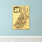 Die Stämme Israels in PalästinaPanoramakarte Leinwanddruck (Insitu (Holzboden))