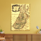 Die Stämme Israels in PalästinaPanoramakarte Leinwanddruck (Insitu (Wohnzimmer))