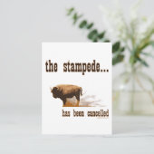 Die Stampede wurde abgesagt Postkarte (Stehend Vorderseite)