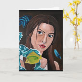 Die Star Crossed Lover Malerei von Alfred Fox Karte (Gelbe Blume)