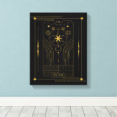 Die Star Tarot Card Art, Celestie Leinwanddruck (Insitu (Holzboden))