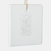 Die Star Tarot Card Halloween Meerjungfrau Gotisch Keramikornament (Rechts)