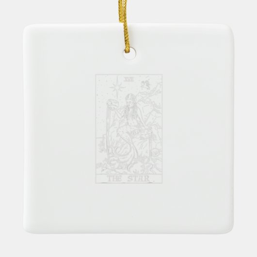 Die Star Tarot Card Halloween Meerjungfrau Gotisch Keramikornament (Vorderseite)