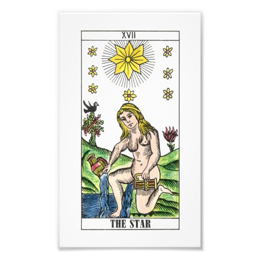 Die Star-Tarot-Karte Fotodruck (Vorne)