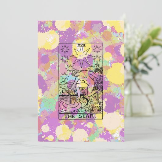 Die Star-Tarot-Party Einladung (Stehend Vorderseite)