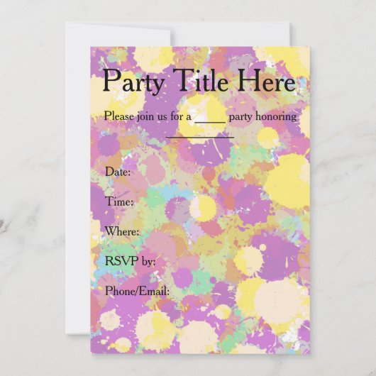 Die Star-Tarot-Party Einladung (Rückseite)