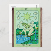 Die Star XVII Tarot-Karte Hauptarcana Postkarte (Vorne/Hinten)