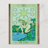 Die Star XVII Tarot-Karte Hauptarcana Postkarte (Vorderseite)