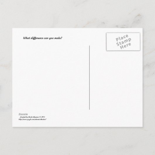 Die starfish-Geschichte Ankündigungspostkarte (Rückseite)