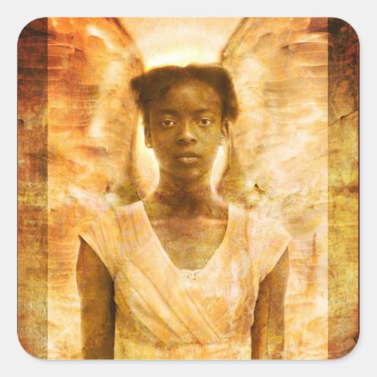 Die Stärke der Engel Quadratischer Aufkleber (Vorderseite)