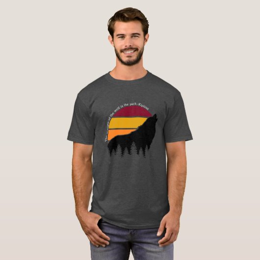 Die Stärke des Wolfs ist das Pack Retro T-Shirt (Vorne ganz)