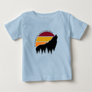 Die Stärke des Wolfs ist das Rudel Retro Baby T-shirt