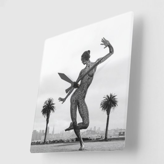 Die Stärke einer Frau Quadratische Wanduhr (Winkel)