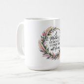 Die Stärke einer Mutter überwindet alle Ängste Kaffeetasse (Vorderseite Links)