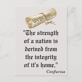 Die Stärke einer Nation, die Demokraten STIMMEN! P Postkarte