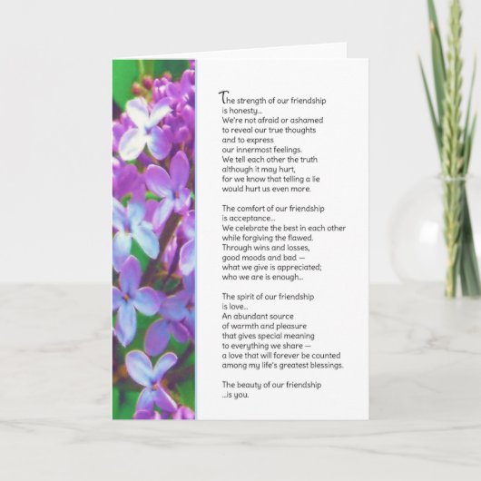 Die Stärke unserer Freundschaft... Karte (Vorderseite)