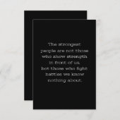 Die stärksten Menschen sind nicht diejenigen, die  Dankeskarte (Vorne/Hinten)