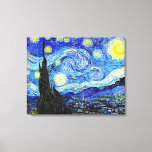 DIE STARRENNACHT VAN GOGH WRAPPED CANVAS ART DRUCK LEINWANDDRUCK<br><div class="desc">DER STARRY NACHT ART DRUCKER AUF STRETCHCHIERTER LEINWAND</div>